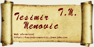 Tešimir Menović vizit kartica